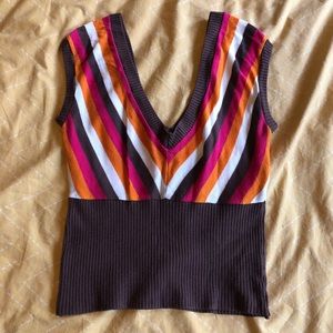 🌈vintage sleeveless striped sweater🌈
